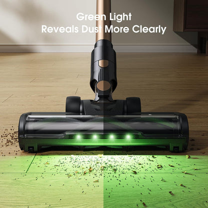 MIUZZY Aspiradora inalámbrica M241, potente aspiradora de succión de 30 Kpa con pantalla LED, aspiradora de varilla 6 en 1 con tiempo de ejecución de 50 minutos, aspiradora antienredos para alfombras y pelos de mascotas de pisos duros... 